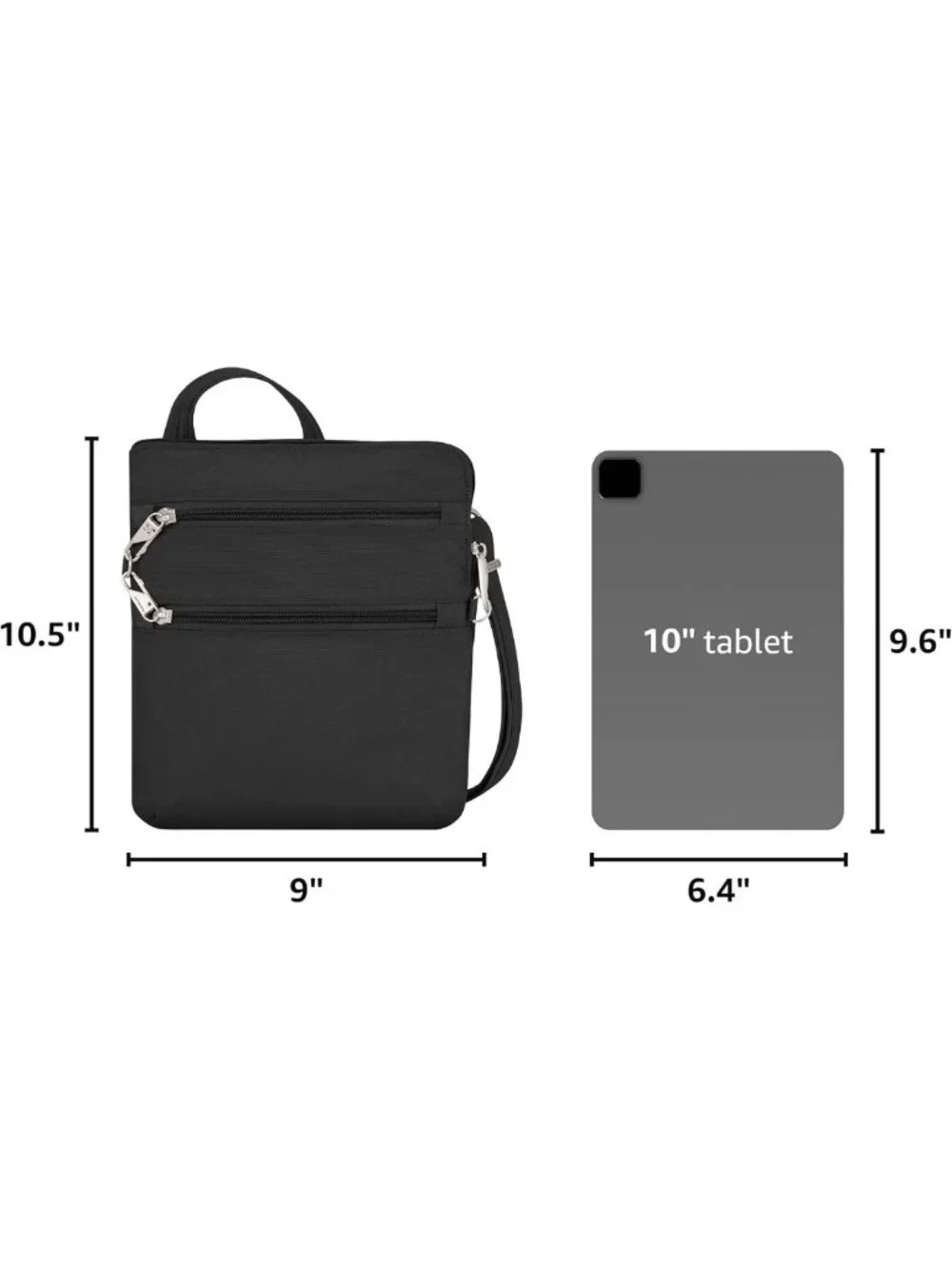 Anti-Theft Classic Slim Double Zip Crossbody Bag - Travel-Friendly & Stylish